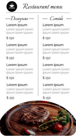 Plantilla de menú 1