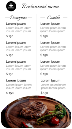 Personaliza tu menú